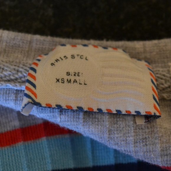 Anthropologie Brand Size XS Striped Gray Long Sleeve - Picture 3 of 3